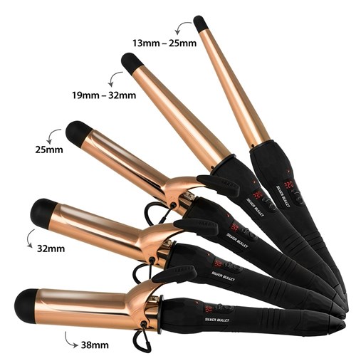 Silver Bullet Fastlane Titanium Rose Gold Regular Conical Curling Iron